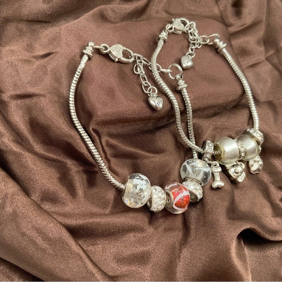 Set of 2 Handmade Silver Charm Bracelets - Picture 3 of 3